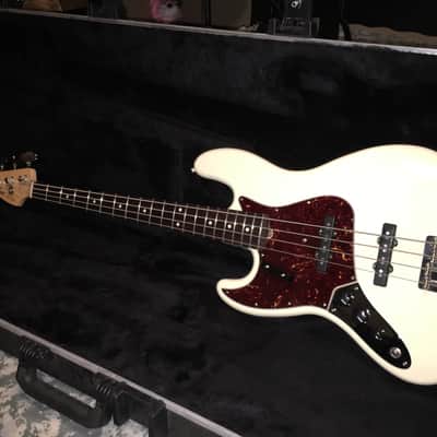 Lefty Left Handed Fender/Warmoth Jazz Bass Olympic White image 1