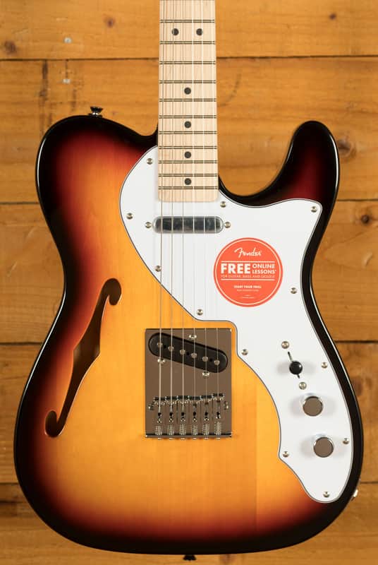 Squier Affinity Series Telecaster Thinline - Maple - 3-Colour Sunburst image 1