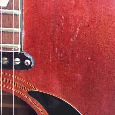 Gibson J-160E 1973 Cherry Sunburst mini P90 pickup image 6