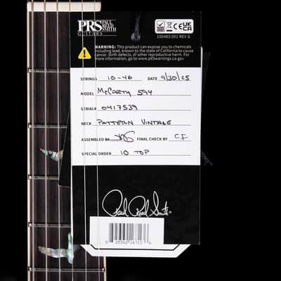 PRS Core McCarty 594 10 Top McCarty Tobacco Sunburst with Case image 15