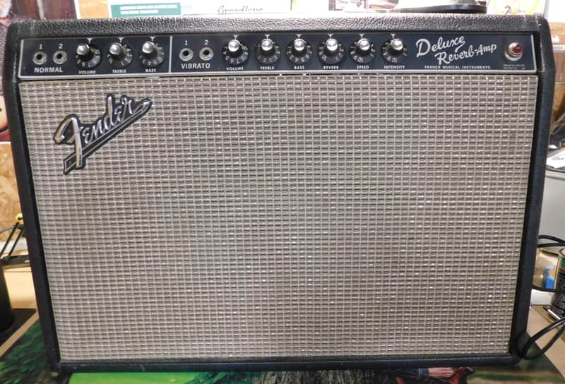 1967 Vintage Fender Blackface Deluxe Reverb Amp 20 Watt 1x12 Combo ! image 1