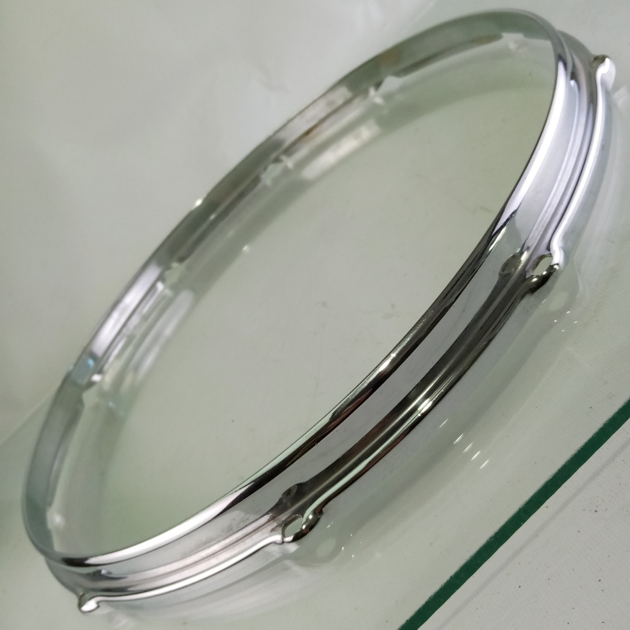 Slingerland 15"10Lug COB BRASS Stick-Saver Tom/Snare Drum Batter Rim/Hoop Chrome — main photograph