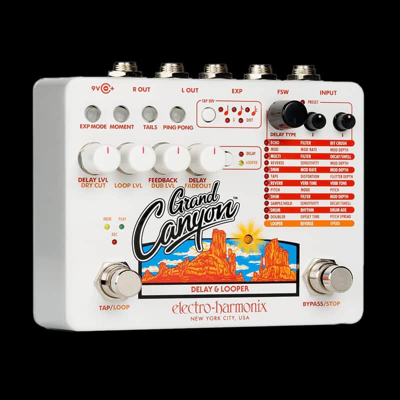 Electro-Harmonix Grand Canyon Delay and Looper Guitar Effect Pedal image 1