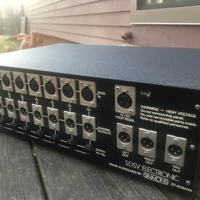 Simmons SDS-V Electronic Drum Brain with rare high hat module - Beautiful Condition image 7