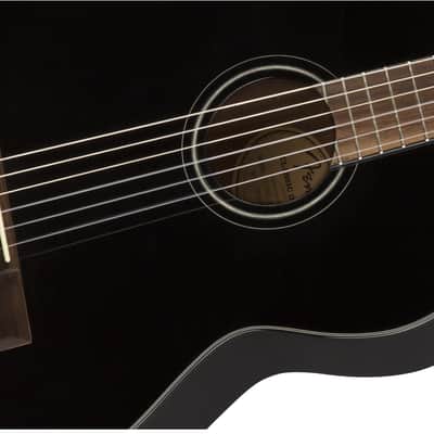 Fender CN-60S Nylon, Walnut Fingerboard - Black image 4