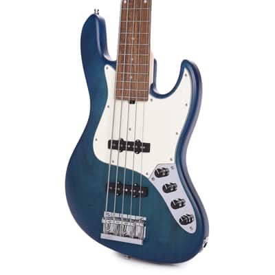 Sadowsky MetroLine 21-Fret Vintage JJ Bass 5 String, Red Alder Body, Bora Blueburst Transparent Satin image 2