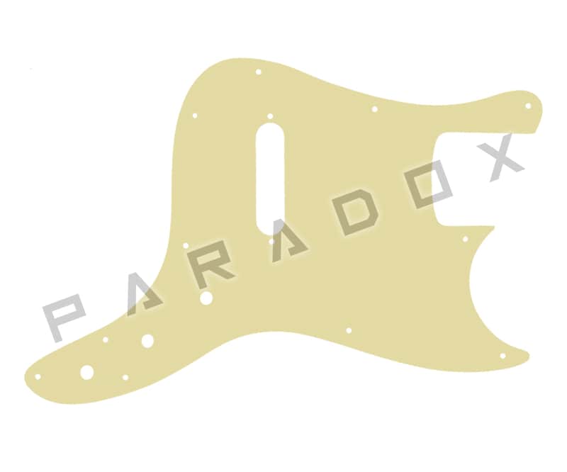 Custom Pickguard For 2004 Made in Indonesia Squier Affinity Bronco Bass - Solid Cream .090" image 1