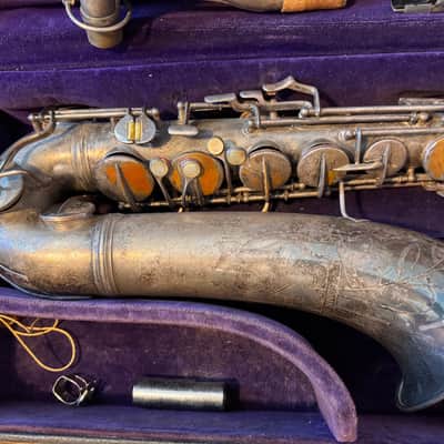 CG Conn 10M Tenor Low Pitch 310690 1944 - Silver plated image 2