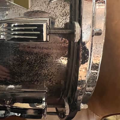 RARE Ludwig Coliseum Chrome (12 lug) snare 70s Blue/Olive badge - Chrome Over Wood image 8