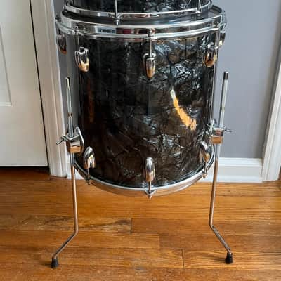 Slingerland Shells 1962 - Black marine pearl image 9