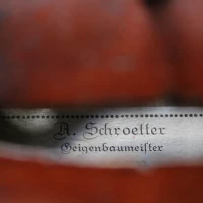 A  Anton Schroetter  Antonius Stradivarius Model 3/4 size Violin, Bow & Case   # 11 V image 11