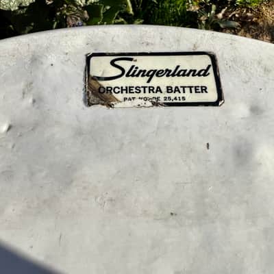 14” Slingerland Drumhead Snare Orchestra White Coated ‘60-‘70 image 2