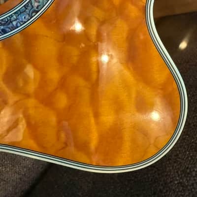 Michael Kelly Dragonfly Fretless Acoustic Bass 4 String with Fishman Electronics Blond Quilted image 6