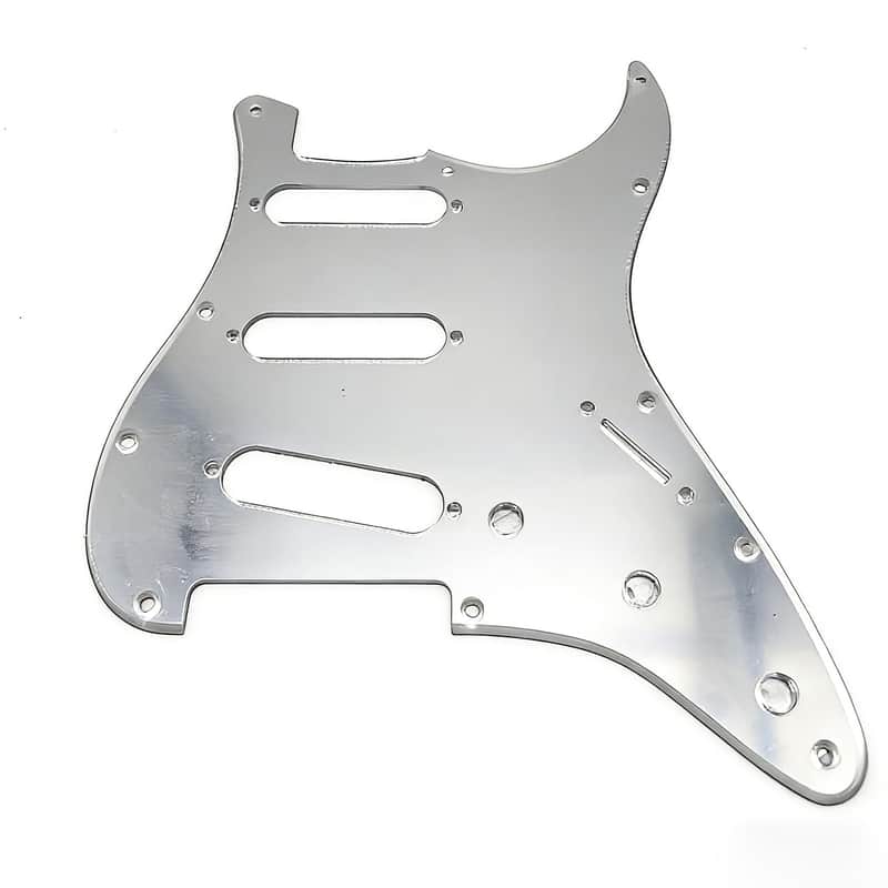 Standard Stratocaster SSS Electric Guitar Pickguard Start Pickguard Scratch Plate for Fender USA/Mexican Model Style 11-Hole (Silver Mirror) image 1