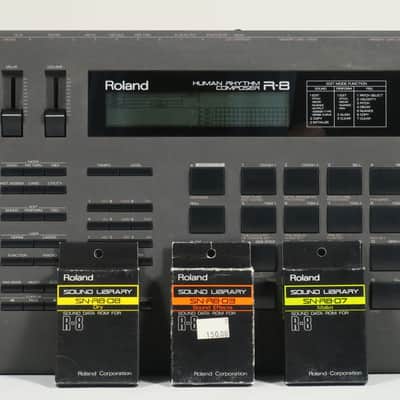 Roland R-8 Human Rhythm Composer + power adaptor + manual + 3 ROM cards (Dry, Mallet, Sound Effects) image 4