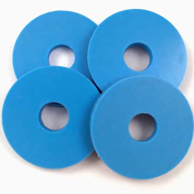 Four BLUE Rubber Guitar Strap Locks - Grolsch Style - Classic and Reliable image 2