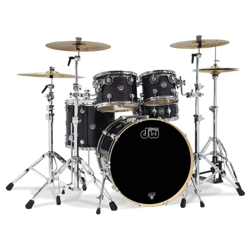 DW Performance 4pc Drum Set 20/10/12/14 Ebony Stain image 1