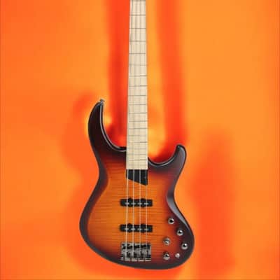 MTD Kingston Kingston Saratoga Deluxe 4 Deep Cherry Burst Satin, Maple Fretboard image 2