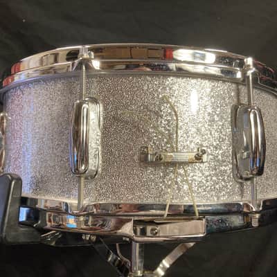 Slingerland - 14x5.5" Hollywood Ace Model Snare Drum, Refinished 1955-1959 - Sparkling Silver Pearl image 10