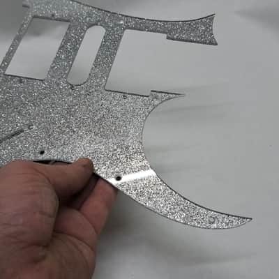 Platinum Silver Glitter Pickguard fits Ibanez (tm) RG350 MDX HSH image 8