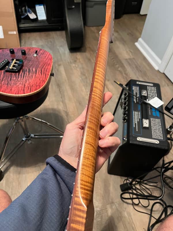 Warmoth Roasted Flame Maple Telecaster neck image 1