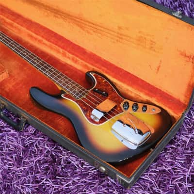 1966 Fender Jazz Bass Sunburst | Vintage Fender Bass image 3