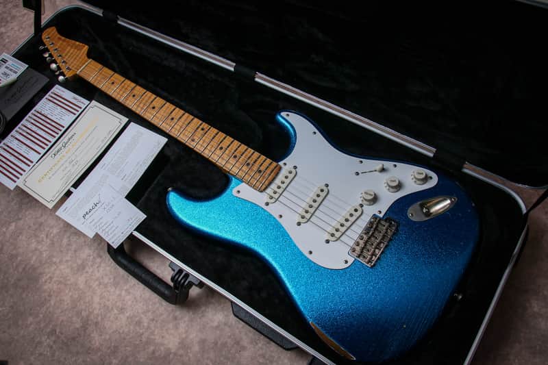 XOTIC USA XSC-1 Medium Relic California Classic "Blue Sparkle + Maple" (2019) image 1