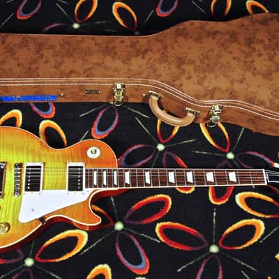 2014 Gibson Les Paul 1959 Custom Shop 59 Historic R9 Gloss ~ Only 7.7 LBS ~ Sunrise Teaburst image 11
