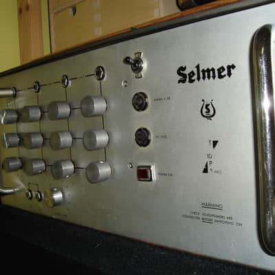 Selmer Selmer TV 100 PA MK II Amp/Bassamp Head, incl. 4x10" Selmer Cabinet 1967 - Silver image 3