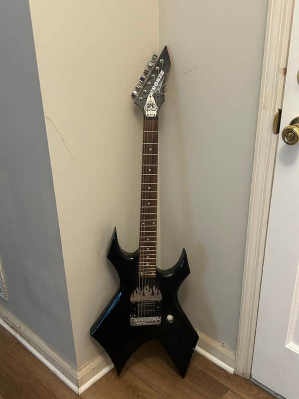 B.C. Rich Warlock custom - Black, Chrome, and custom deco