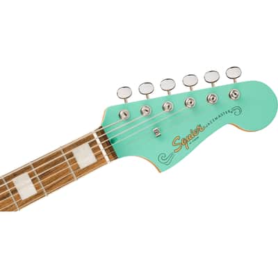 Squier Paranormal Baritone Jazzmaster HH Sea Foam Green - Electric Guitar image 3