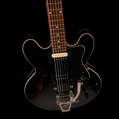Pre Owned Epiphone Dot Ebony With Bigsby With Case image 3