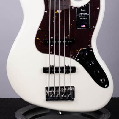 Fender American Professional II Jazz Bass V – Olympic White w/ Rosewood Fingerboard image 1