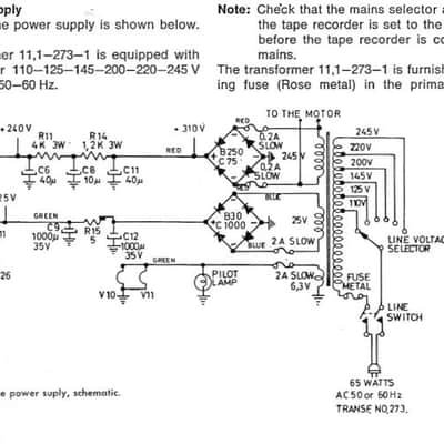 Tandberg 245 / 25 / 6.3 V Tube Power Transformer 64 62 277 12AX7 12AU7 Preamp Project 1965 image 2