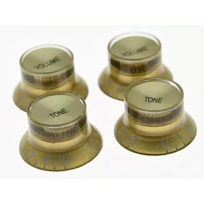 Les Paul, Epiphone, SG Gold Reflector Top Hat Knobs (Set of 4) image 2