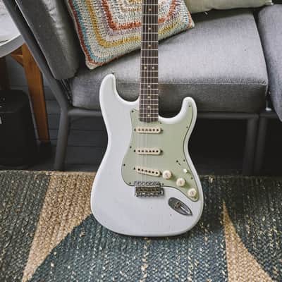 Fender Custom Shop ’63 Stratocaster Chambered Olympic White Journeyman Relic image 1