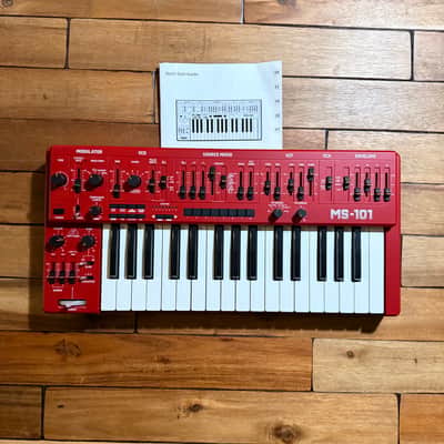 PRE-LAWSUIT Behringer MS-101 Analog Synthesizer - Red image 3