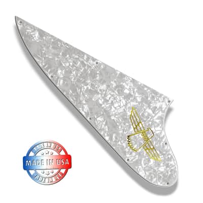White Pearl 4 Ply Pickguard for Epiphone Thunderbird Option 1 W/ Decal Made in USA by WD image 6