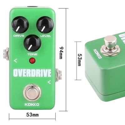 KOKKO FOD3 Guitar Mini Effects Pedal Over Drive - Warm and Natural Tube Overdrive Effect Sound Processor Portable Accessory for Guitar and Bass, Exclude Power Adapter Green (Price includes the import duty for US buyer) image 4