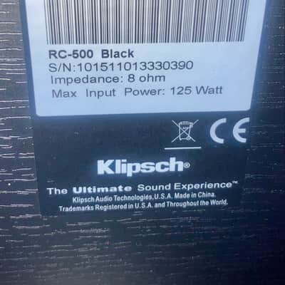 Klipsch RC-500 Black | Center channel speaker | Special limited edition series image 7