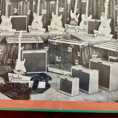 ORIGINAL 1957 FENDER GUITARS & AMPLIFIERS CATALOG CENTERFOLD! image 4