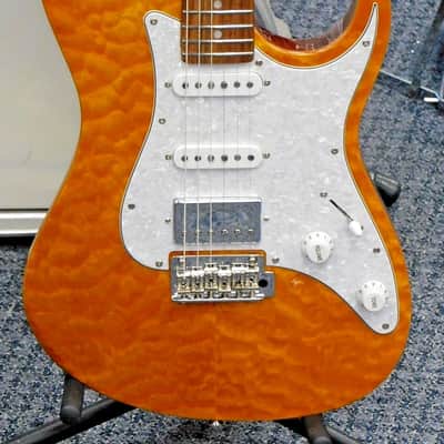 2020 Tagima Stella DW HSS Electric Guitar! Trans Amber Quilt Top! VERY NICE!!! image 2