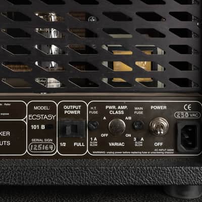 2005 Bogner Ecstasy 101B Top with Bogner 412ST Cab - Black | USA Boutique 3-Channel 100/50-Watt EL34 Tube Guitar Half Stack Amp Head Box with Class A/AB Switch image 14