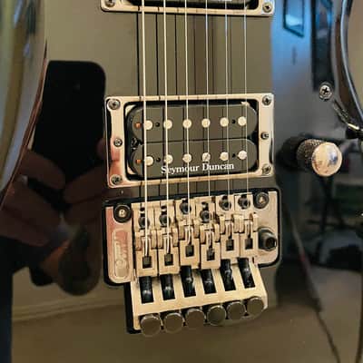 Cort X Custom Double Cut Seymour Duncan Pickups Lic. Floyd Rose 2013 Black Metallic image 5