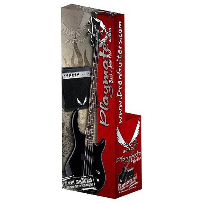 Dean E09 CBK PK Edge 09 Electric Bass Guitar Pack (Black) image 1