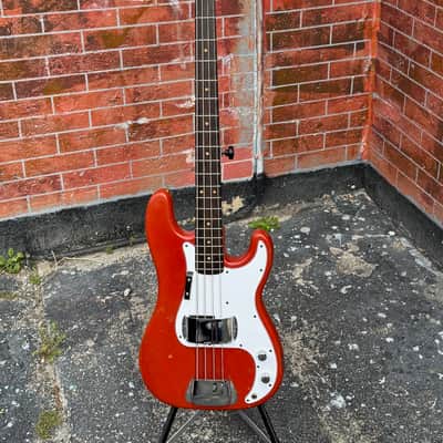 Fender Precision Bass 1979-81 - rare player grade Moroccan Red International Color on a budget. image 2