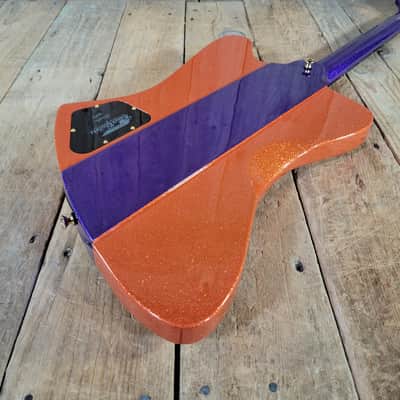 Kauer Banshee Custom Firebird Baritone - Tangelo Orange and Deep Purple Flake image 16