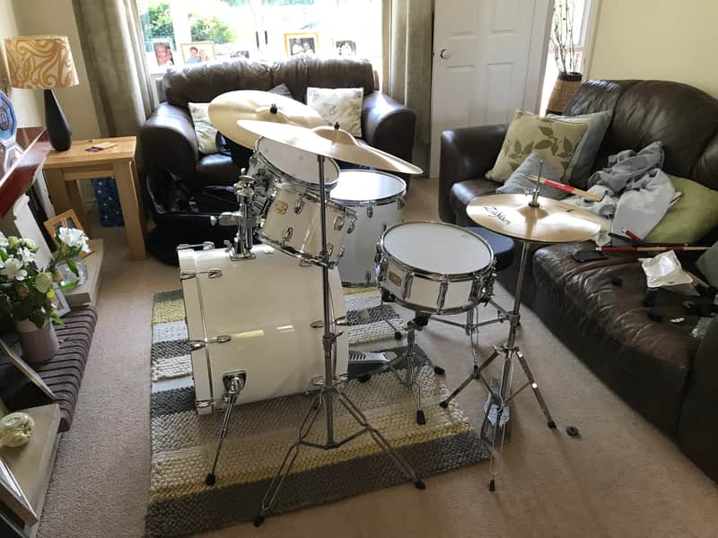 Yamaha SBP0F5 Stage Custom Birch 20x17/14x13/12x8/10x7/5.5x14" 5pc Shell Pack 2015 - 2022 - Pure White image 1