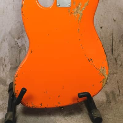 Luthier made Jazz Bass 2020 Aged Capri Orange image 17