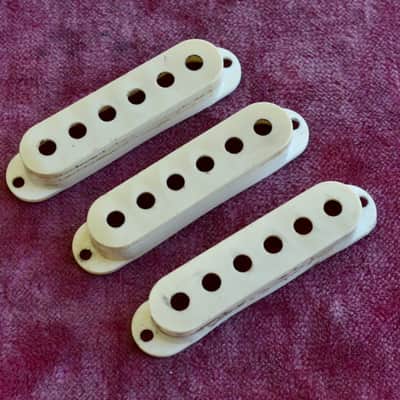 Vintage 1963 - 1964 Fender Stratocaster Pickup Cover Set - Pre-CBS Strat Covers - 1950's 1960's image 1